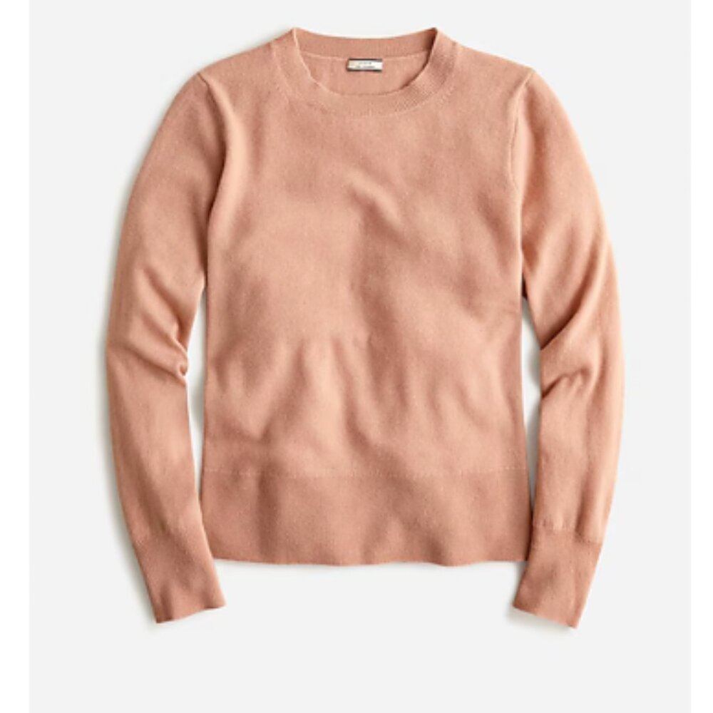 J. Crew 100% Cashmere Classic-Fit Crewneck Sweater In Rosy Dune